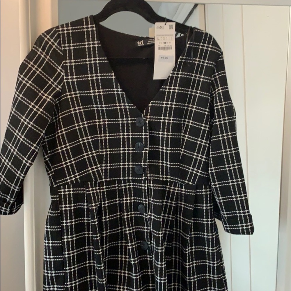Zara TRF button down dress